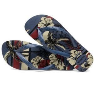 NWT Men's Havaianas Tropical Stripe Flip-flops